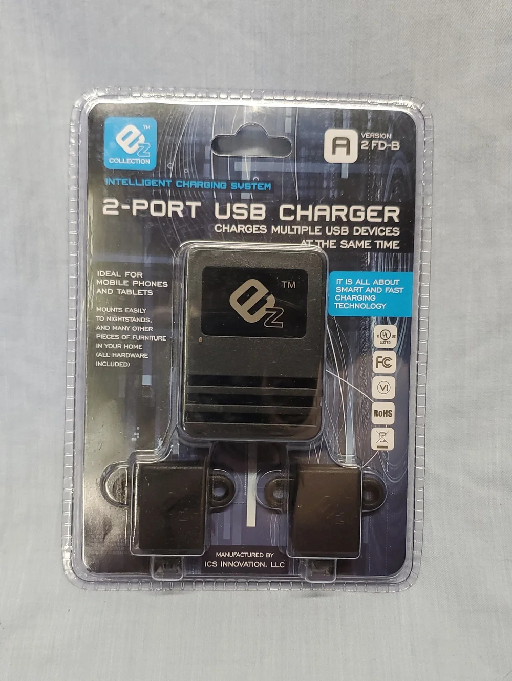 2-Port USB Charger Hub - Black